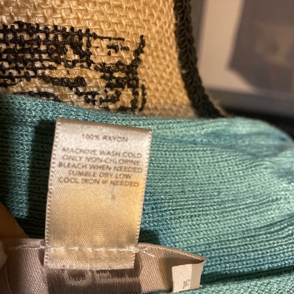 LOFT (Ann Taylor) Teal (green) Open Cardigan - Picture 4 of 5